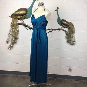 Vintage 70s Disco Maxi Dress Draped